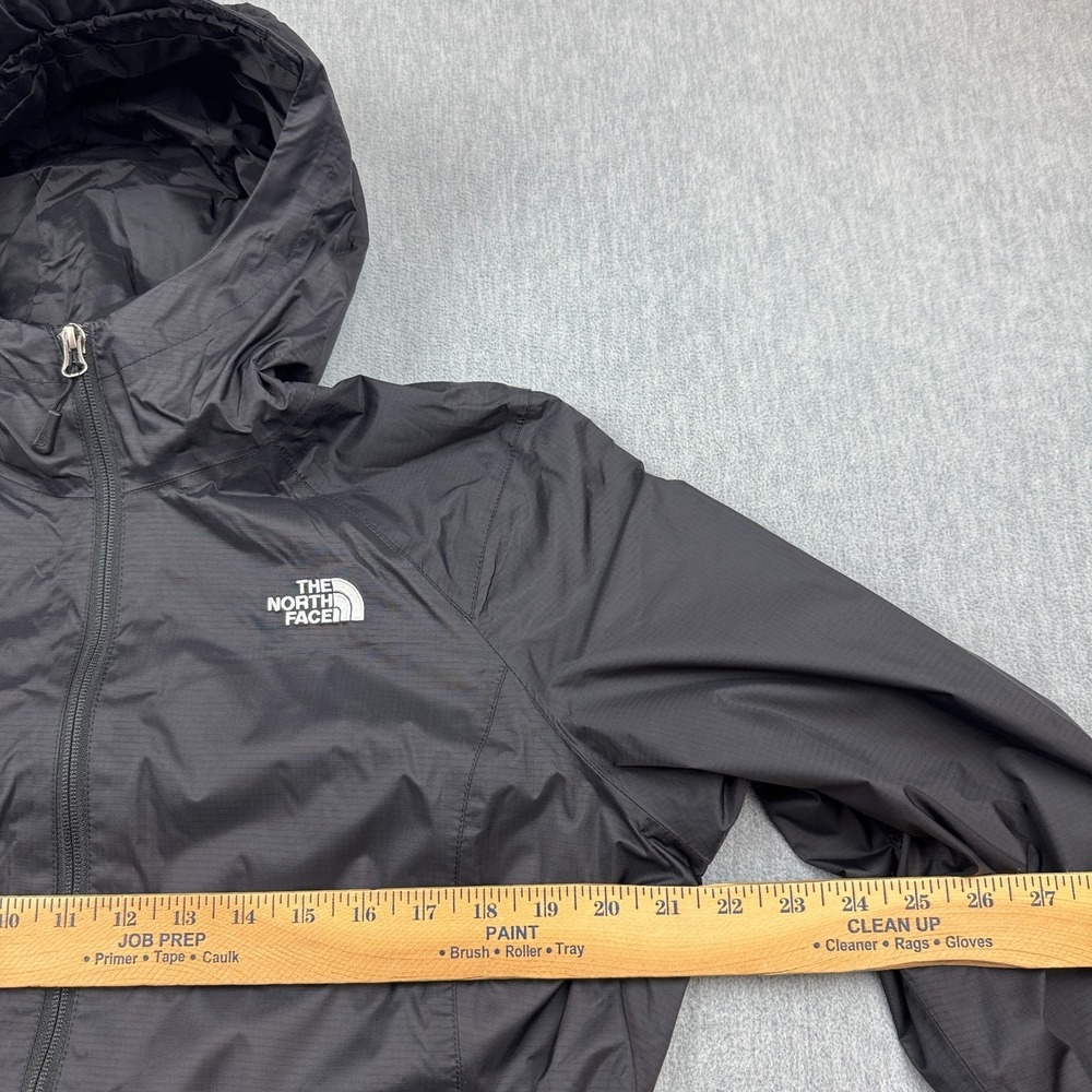 The North Face Jacket Women Large Black Dryvent Rain Lightweight Full Zip Coat - Picture 7 of 12